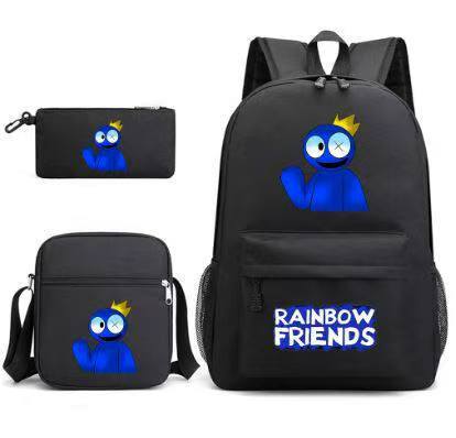 Moderne Federtasche für Kinder, Umhängetasche, Dreiteiliges Set mit Digitaldruck, Schultasche für Grund- und weiterführende Schulen
