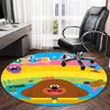 1pc Hey Duggee4 Print Round Carpet Chair Round Carpet Suitable for Bedroom Living Room Home Decorative Carpet