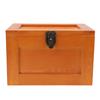 Desktop Wooden Storage Box Multifunctional Wood Container Box with Lock and Keys for Sundries