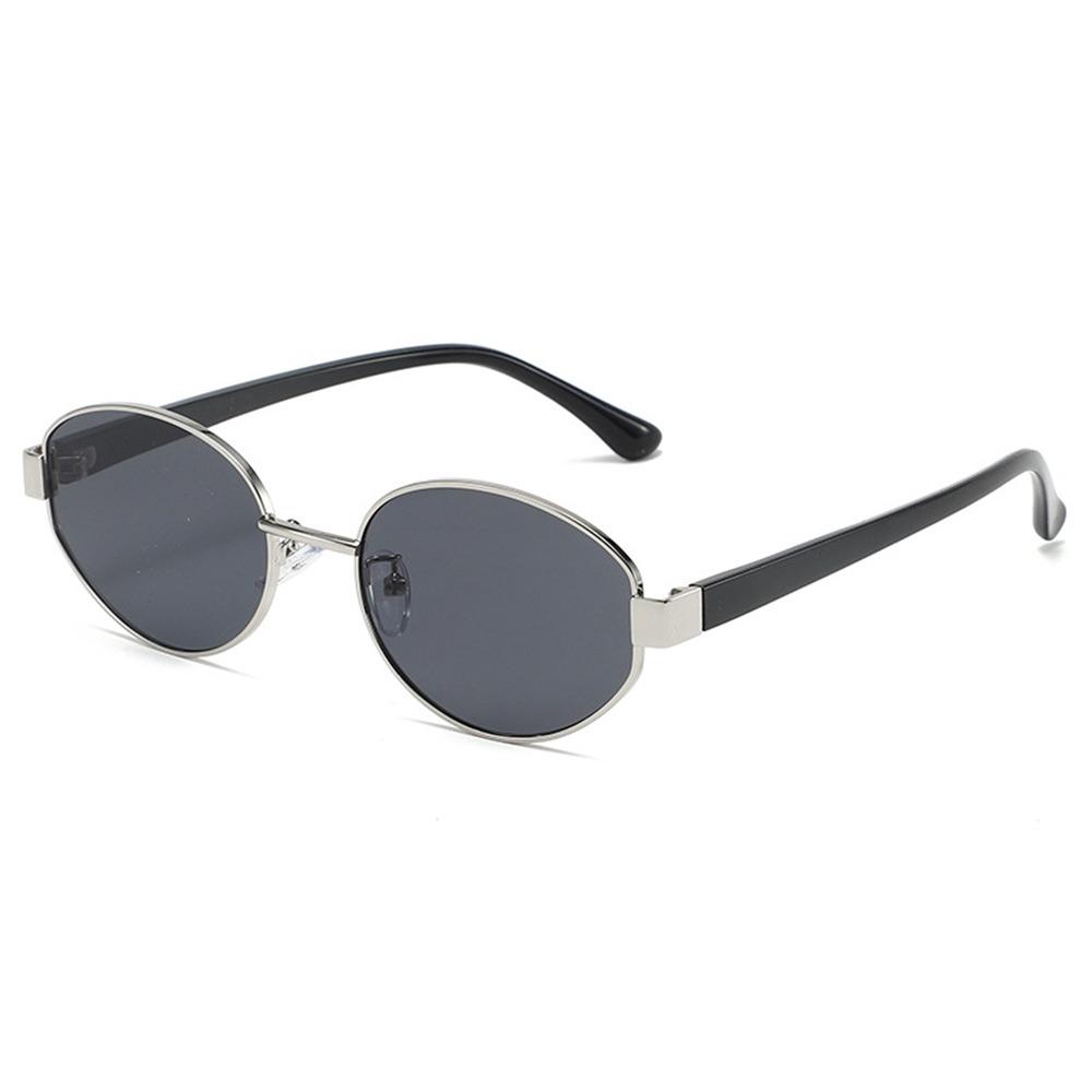 Retro Driving Shades Outdoor Sports Punk Style Eyewear Oval Frame Sunglasses  for Women & Men