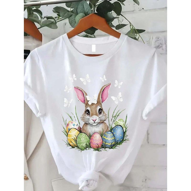 Camiseta de Manga Corta con Cuello Redondo para Mujer Estilo Urbano Moderno Casual Fiesta Primavera Verano Cómoda Moda Top