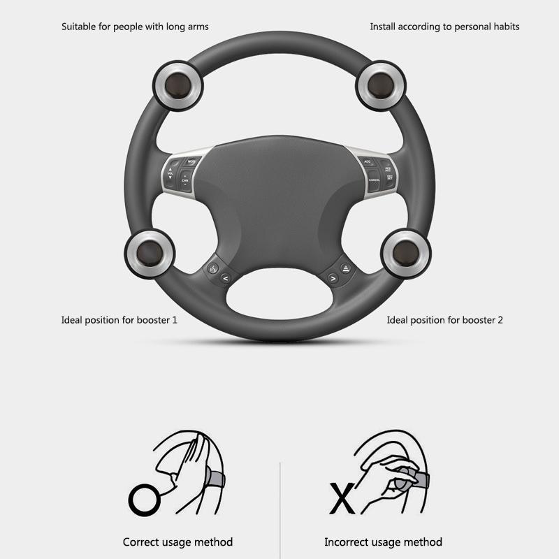 LRVA9 Car Emblem Steering Wheel Spinner Booster 360 Degree Rotation Ball Handle Knob Anti-slip For Kia Rio Sportage Ceed Cerato Seltos