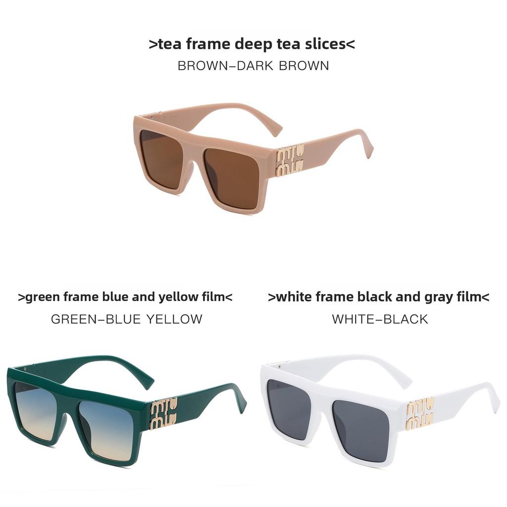 M Letter Square Sunglasses For Women Summer Fashion Uv400 Protective Eyewear For Travel And Beach