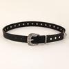 Studded Belt Western Belt Y2K Gal Wide Black Korean Street Style Dance Costume Stylish 110cm [Lamerry] Men's Women's