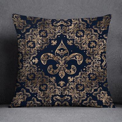 Luury Ethnic Floral Print Plush Pillows Case European Geometric Vintage Sofa Couch Cushions Case Home Office Decorative PillowsB-,(8)