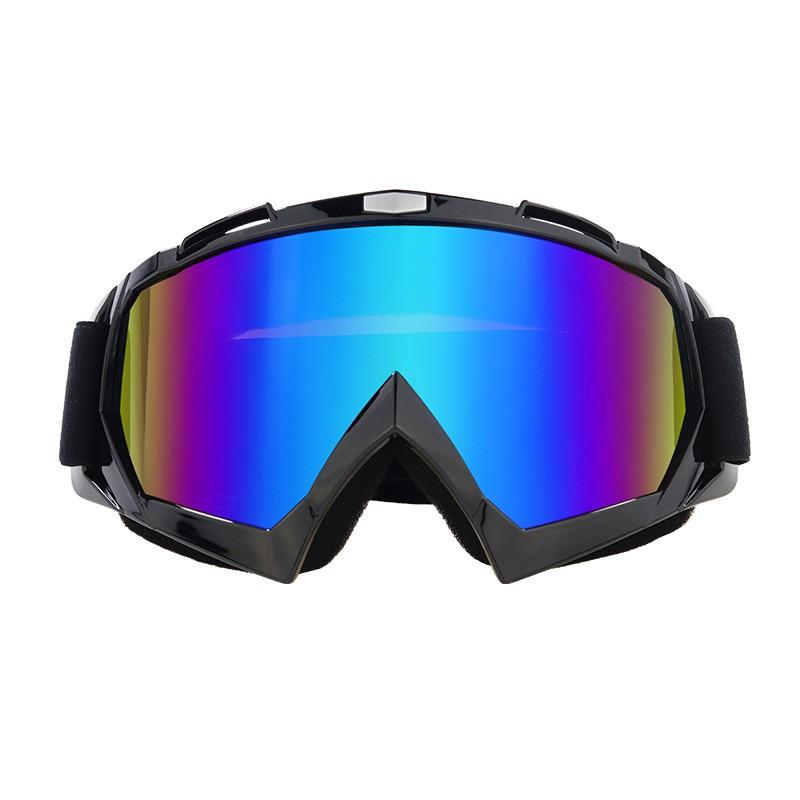 Cycling Protective Gear Safety Goggles Off-Road Racing Skiing Outdoor Sports UV400 PC Lens Replaceable Black Frame Colored Lens