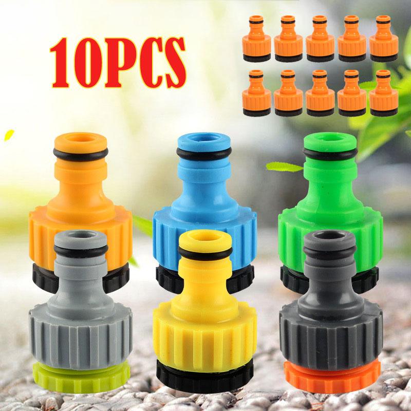 10pcs Hose Faucet Quick Connector Threaded Adapter For Garden Irrigation Thread Adapter PP Faucet Connect The Washing Machine