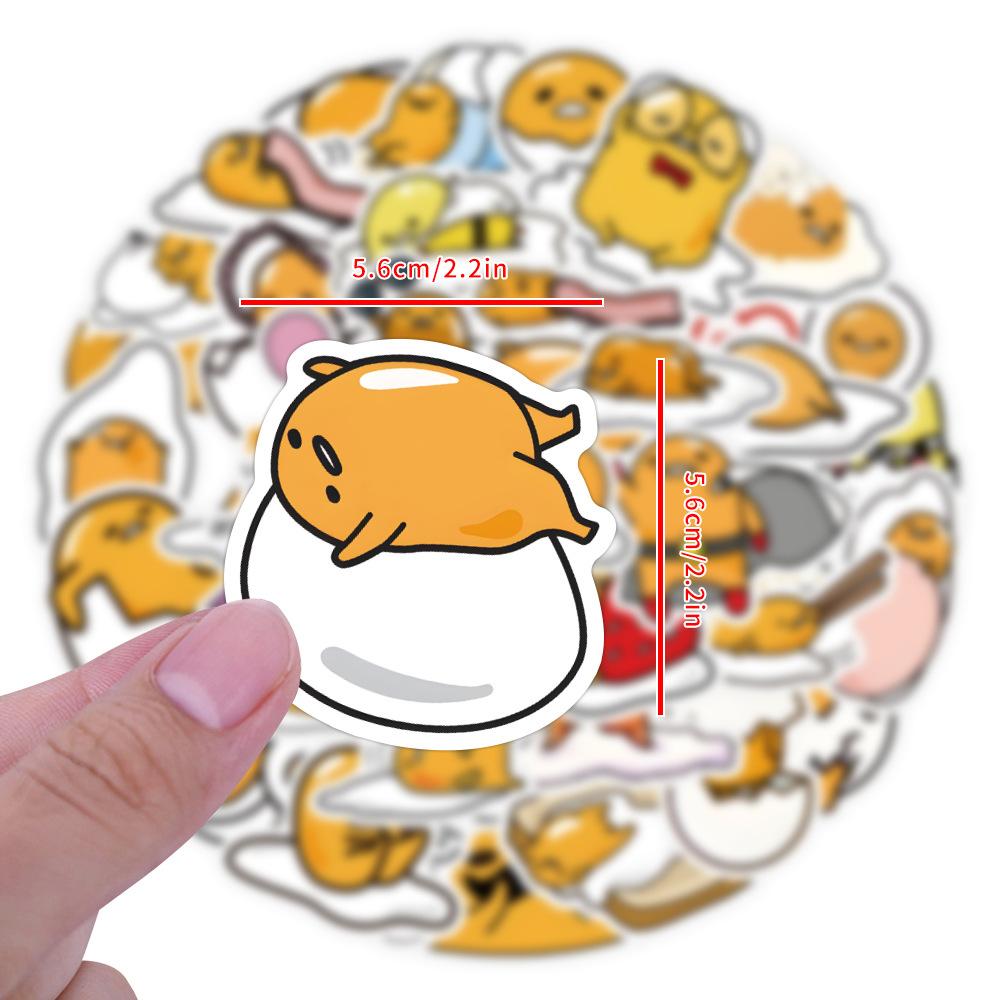 60/120 New Gudetama Graffiti Stickers Decorate Notebook Suitcase Guitar Waterproof Stickers