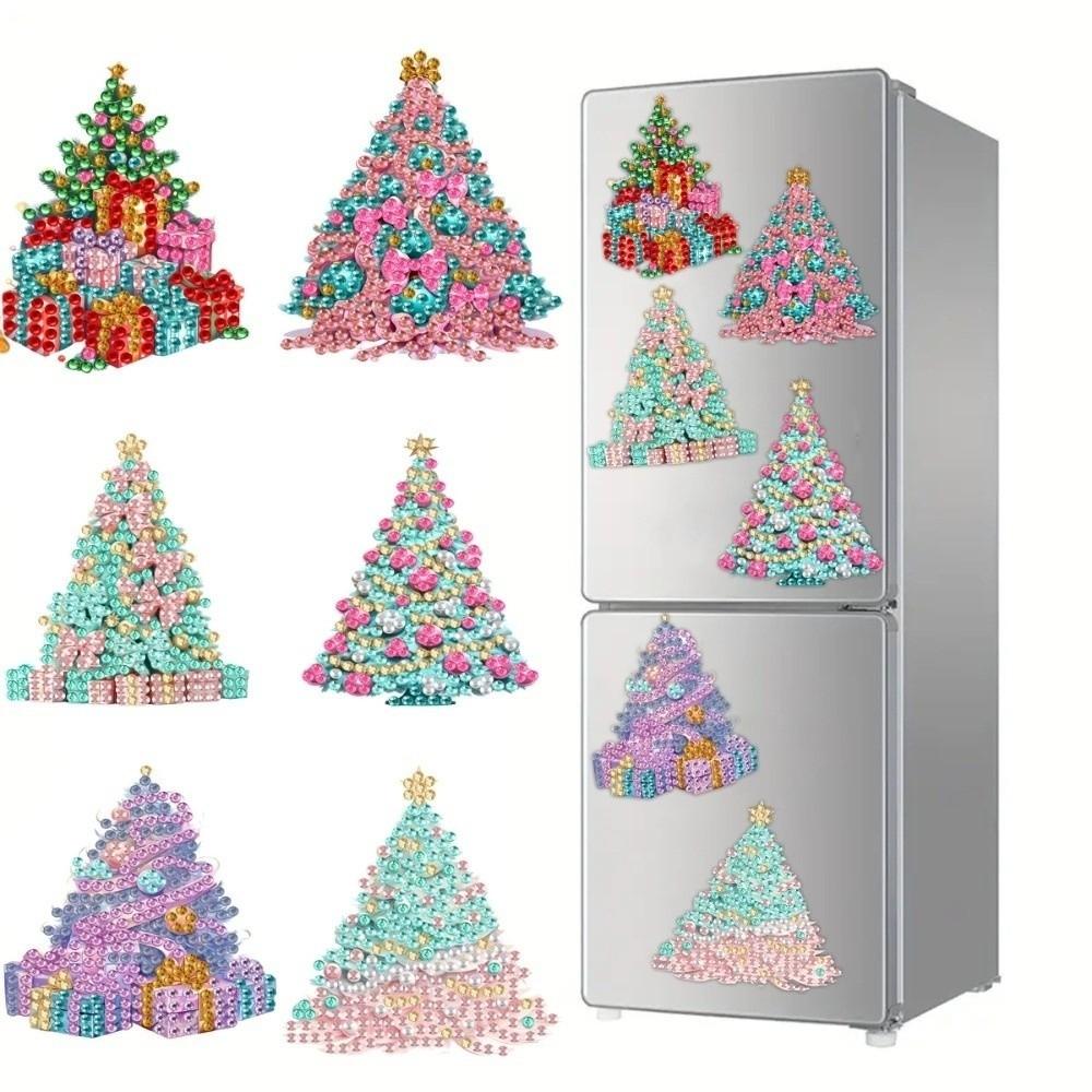 2D Flat Painting Fridge Magnets Soft Magnetic Art Magnets Xmas Refrigerator Decor