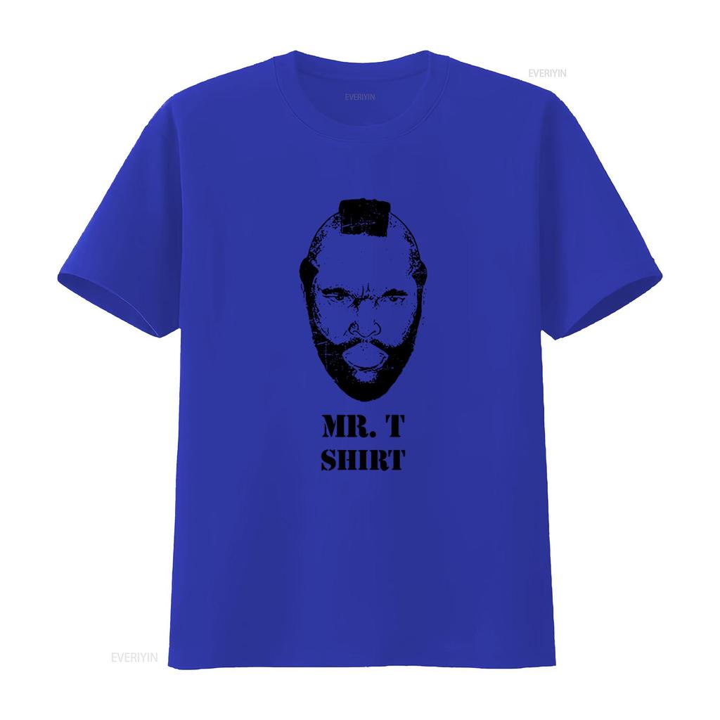 Mr T Print Shirt for Adults Stylish and Unique Design vintage Washed designer clothes graphic Unisex Comfortable Casual