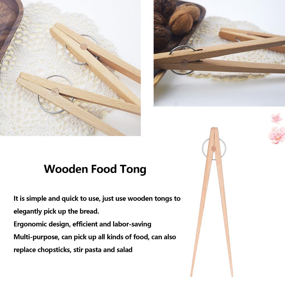 Wooden Wooden Tongs Reusable Snack Clip Kitchen Gadget Baking Clip  Cooking Preparation