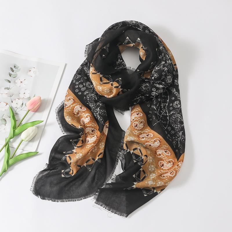 Fashion Oversized Fringe Square Viscose Shawl Scarf Lady High Quality Wrap Pashmina Sjaal Bufandas Muslim Hijab 135*135Cm