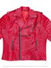 Stylish Men's Fashionable Red Biker Motor Genuine Soft Lambskin Leather Jacket