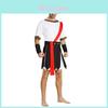 Costum Cosplay Roman Războinic Elegant Și Confortabil Pentru Bărbați, Spectacol pe Scenă, Pentru Adulți