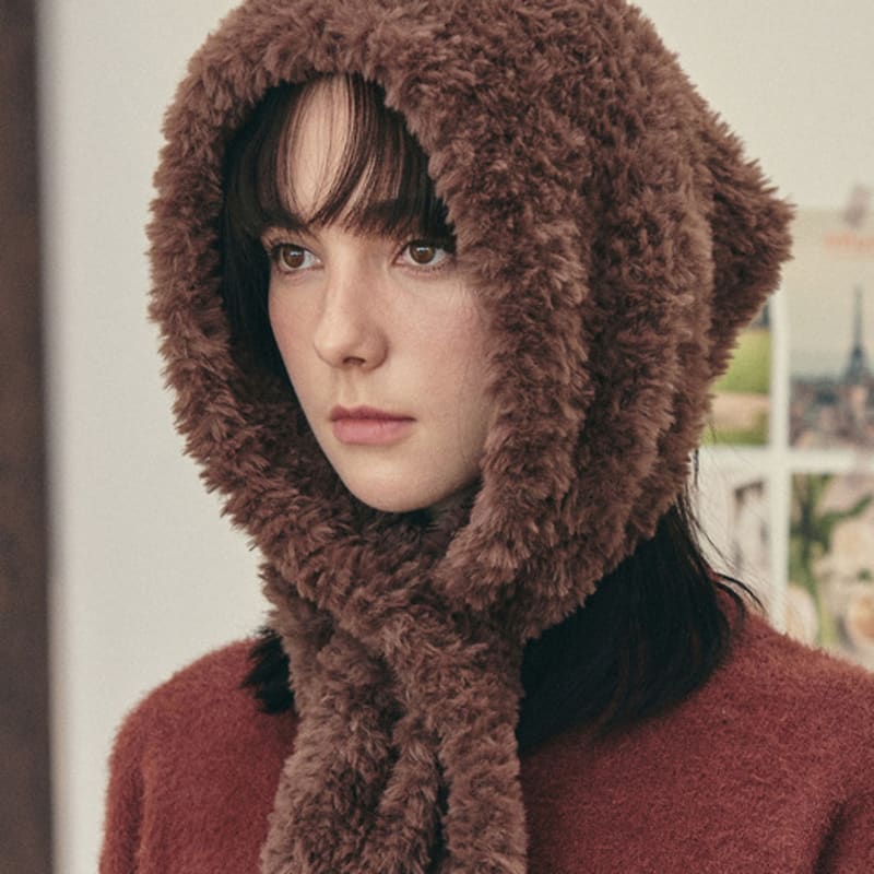 

VARZAR Лейбл Меховая Бандана Коричневая FREE