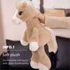 Long Tail Horse Plush Toys with Mane Cartoon Horse Stuffed Toy  Easter Gifts