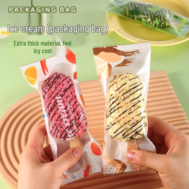 Sacchetto trasparente usa e getta per packaging ghiaccioli per dessert fatti in casa