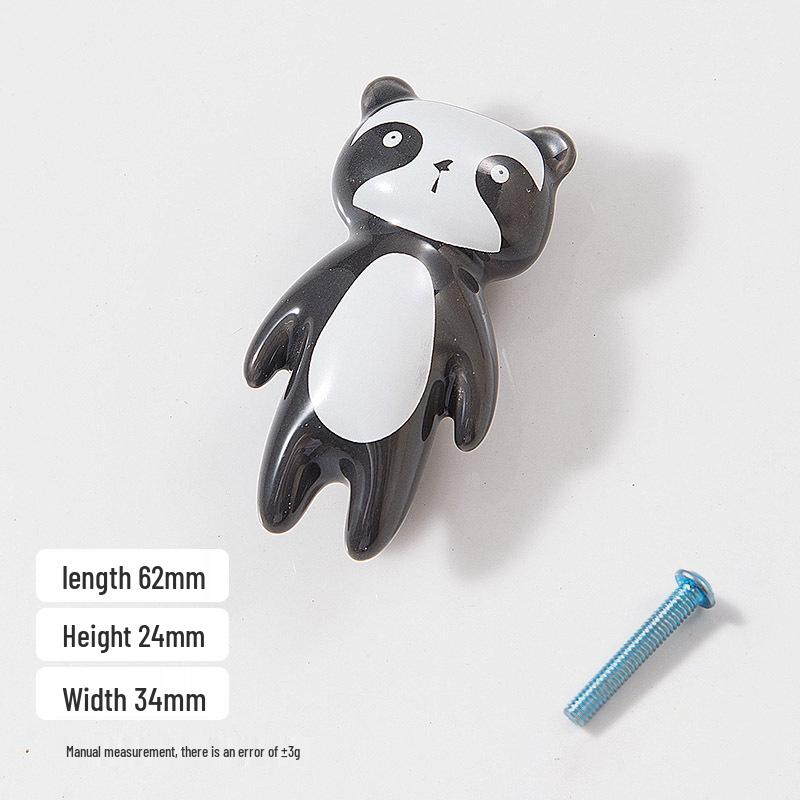 Cute Lion, Star, Moon & Cloud Ceramic Drawer Handles - Children's Panda Cabinet Pulls & Hooks, Modern & Simple Design