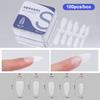 100Pcs/Box False Nails Transparent Press On Nails Coverage False Nails Tips Short Shaped Water Drop Full Sticker For Nails