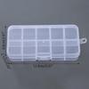 Rectangle Plastic Jewelry Box Compartment Storage Box Case Jewelry Earring Bead Craft Display Container Organizer