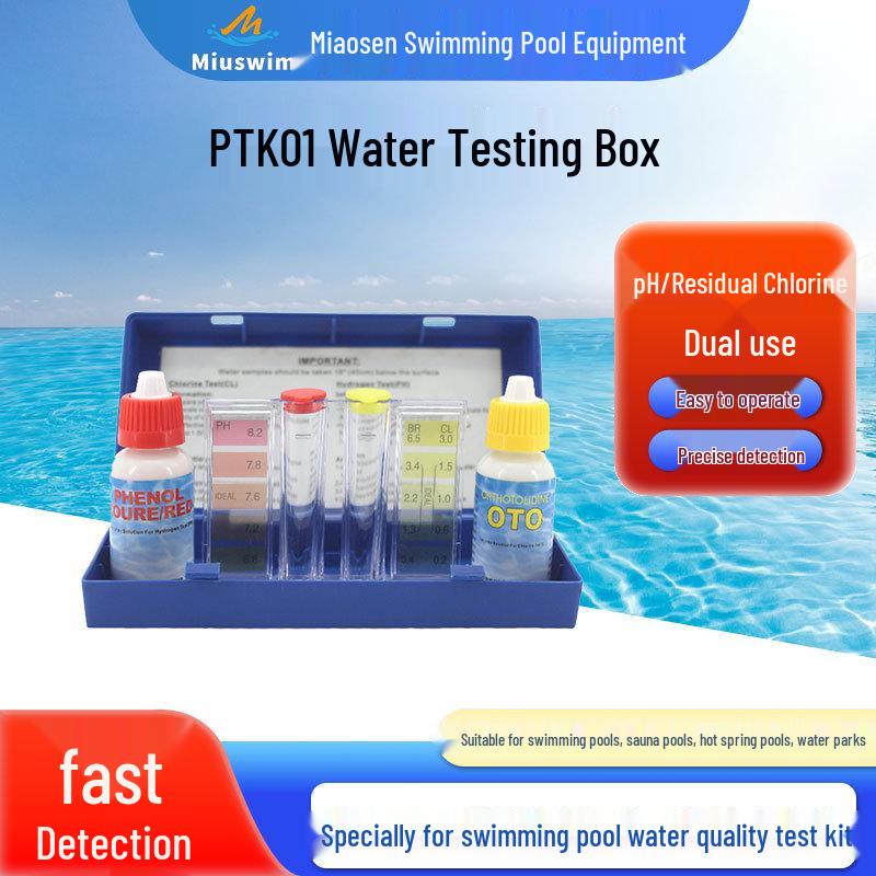 

2-in-1 Swimming Pool pH & Chlorine Test Kit - OTO Reagent for Water Quality