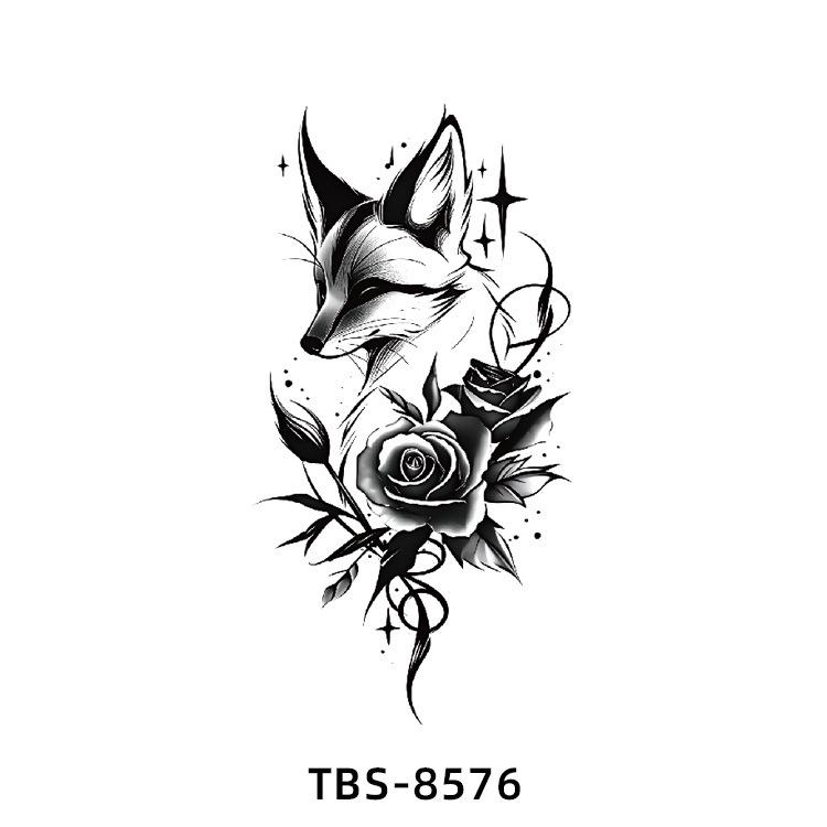 Realistiska Djurtotem Tatuering Klistermärken: Drake, Fenix, Tiger, Varg