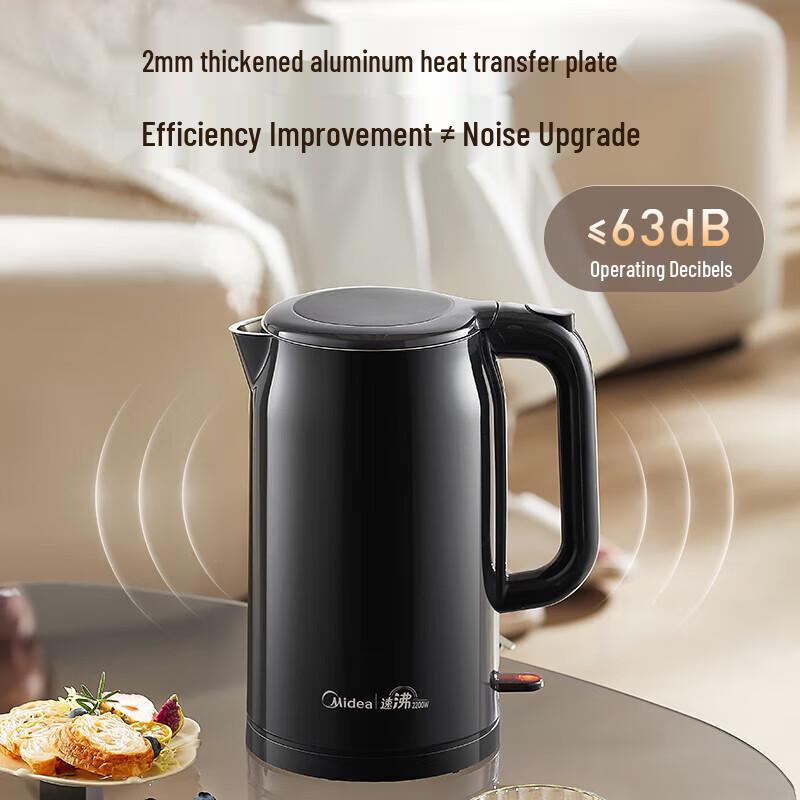 Midea 316L Stainless Steel Electric Kettle CN plug (adapter included)