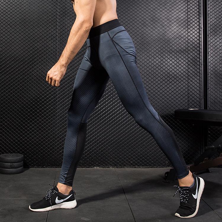Men's 3D Print Quick-Dry Stretch Compression Running Leggings