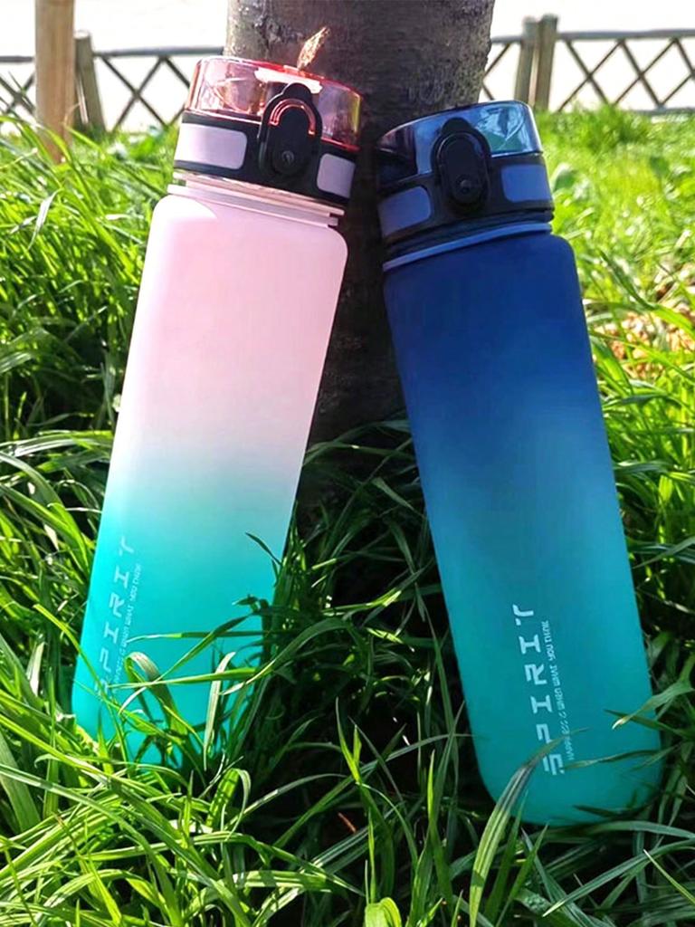 1PC 500ml, 650ml, 1000ml Large Capacity Plastic Gradient Water Cup, Outdoor Sports Water Cup, Direct Drinking Water Bottle for E