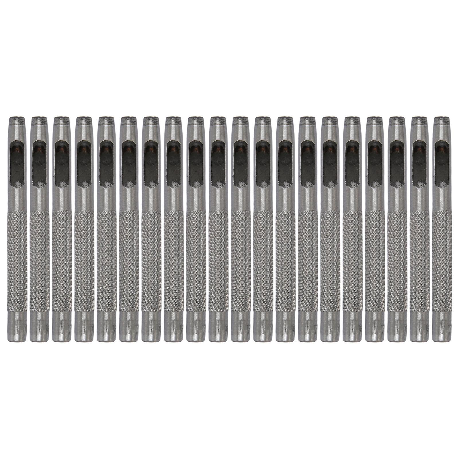 20PCS Leather Punch Set Carbon Steel High Hardness DIY Hollow Round Hole Punch Set Leather Hole Tool for Belt 4.5mm / 0.2in
