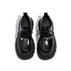 Black Lace-up Small Leather Shoes for Women's Spring New British Style Versatile Single Shoes for Women