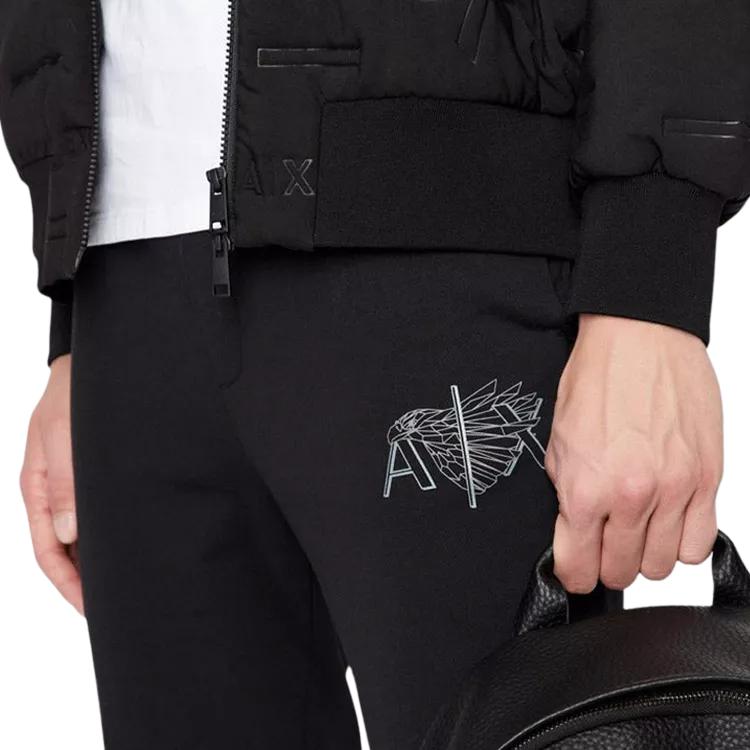 Armani Exchange AE FW22 Knitted Sweatpants Men's Black 6LZPHG-ZJ6RZ-1200