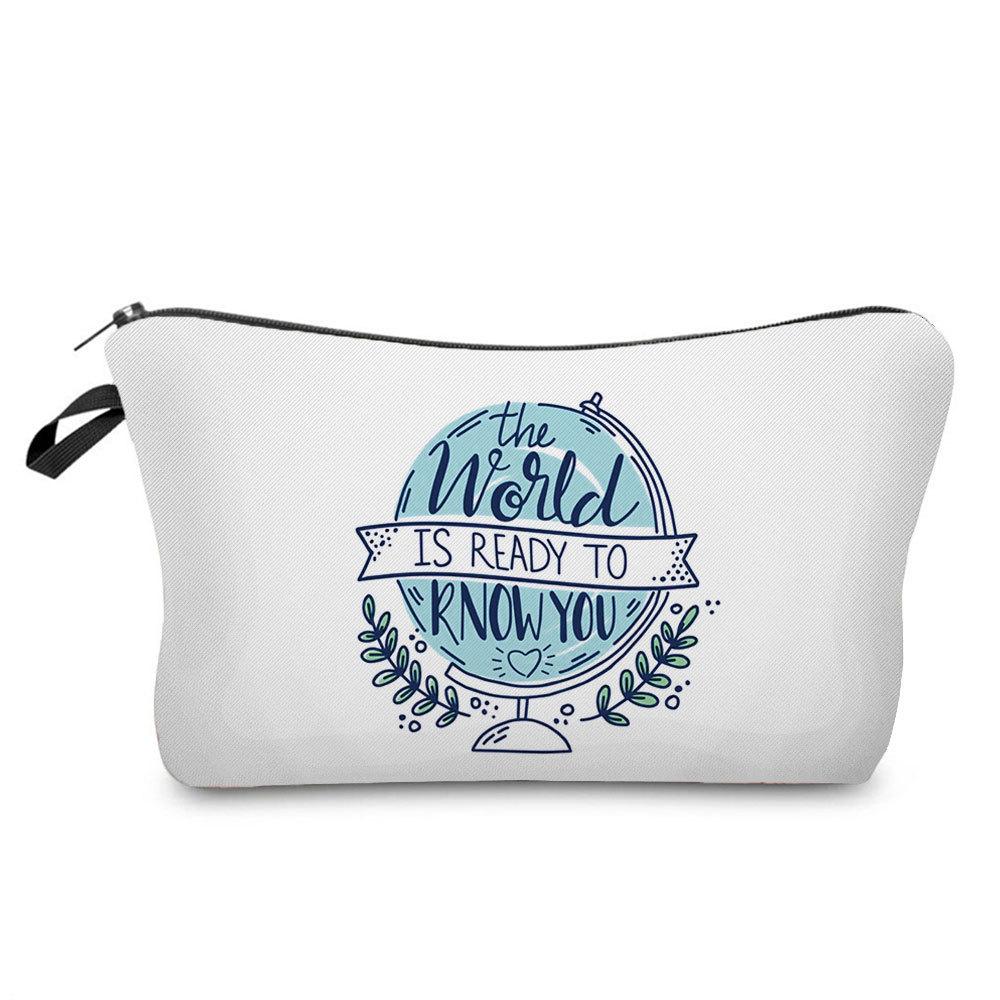 Women Flower Print Cosmetic Bag Toiletries Organize Travel Storage Case 6778
