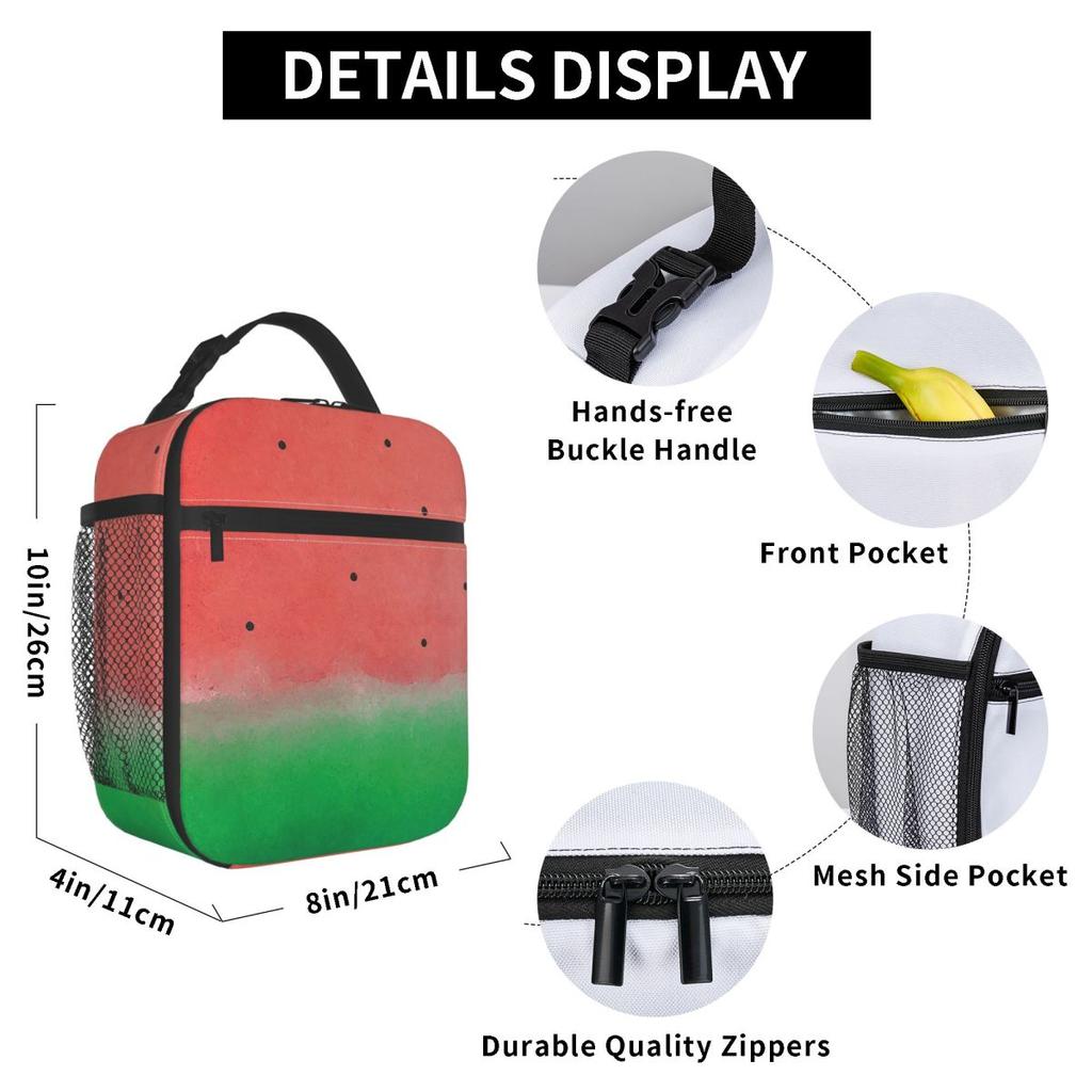 Summer Fresh Watermelon Fruit Insulated Lunch Bag for Kids School Cooler Thermal Food Box Tote Portable Lunch Boxes Container