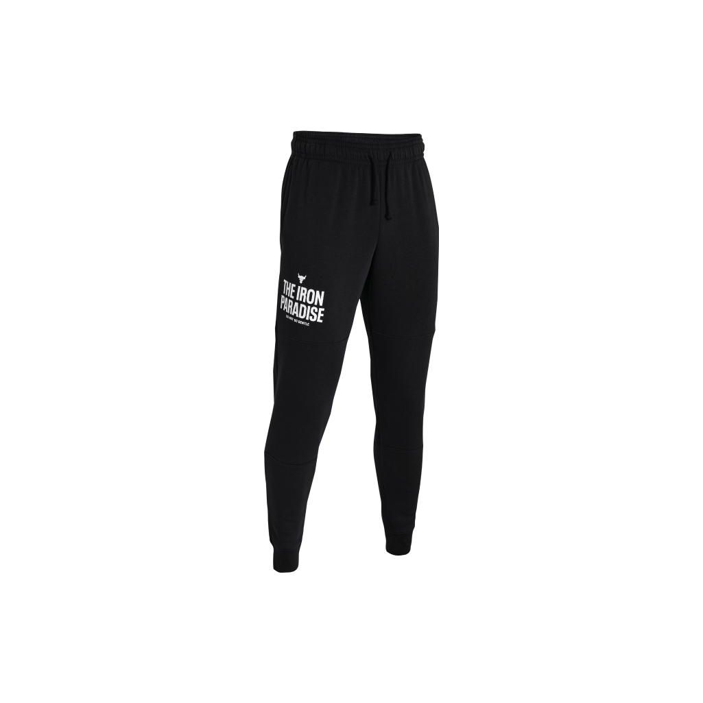 Under Armour Project Rock Rival Fleece Jogger Pants Men Black 1380108-001 XXL