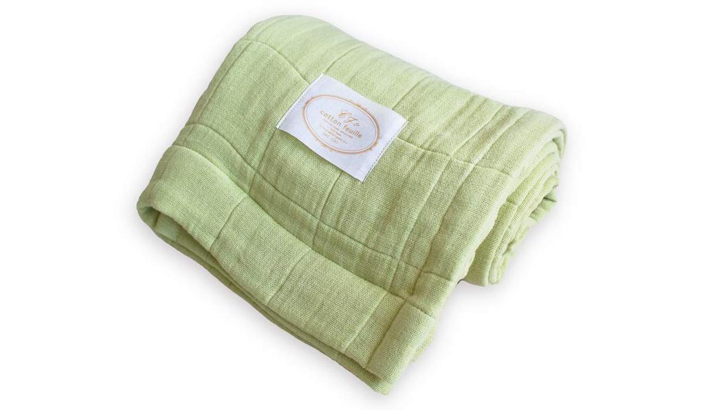 Cotton Feuille gauze [9-ply blanket] (Baby/Pistachio)
