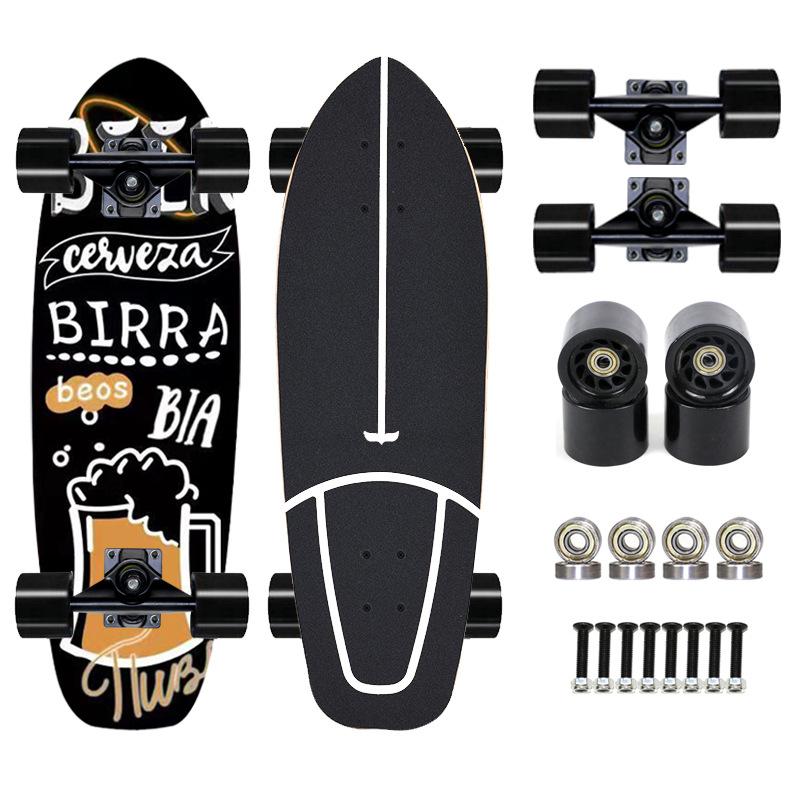 

Таиланд Клен Большая Рыбная Доска Один Перевернутый Скейтборд Прогулочная Доска Доска Для Серфинга На Земле Доска Для Улиц Четыре