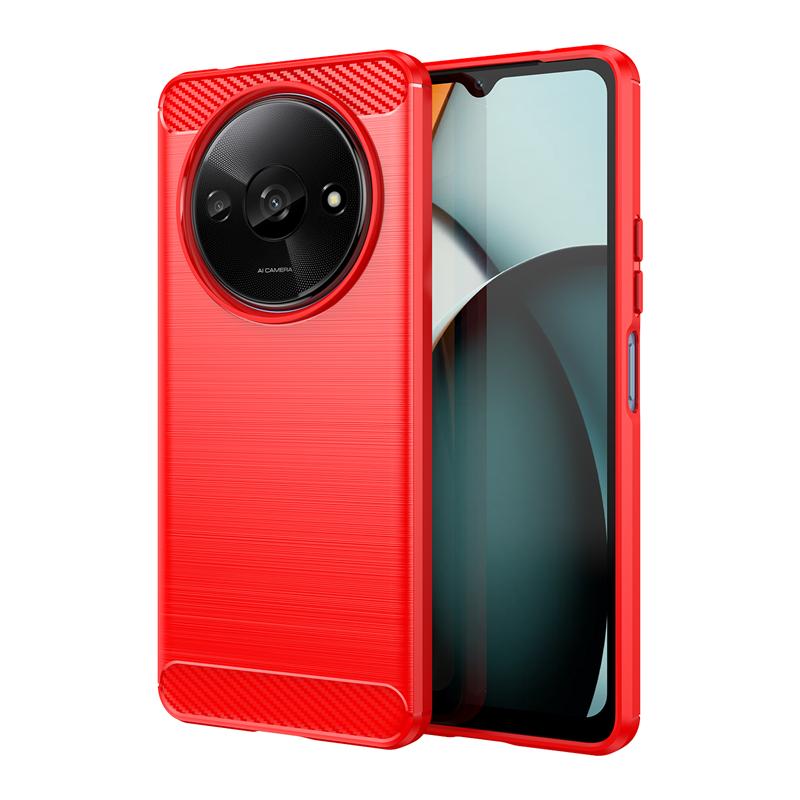 For Cover Xiaomi Redmi A3 Case For Redmi A3 Bumper Anti-knock Soft Silicone Carbon Fiber Back Case For Redmi A3 Case 6.71 inch