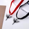 European and American Halloween Dragon Pendant Heart Sword Necklace - High-End Luxury Jewelry for Women