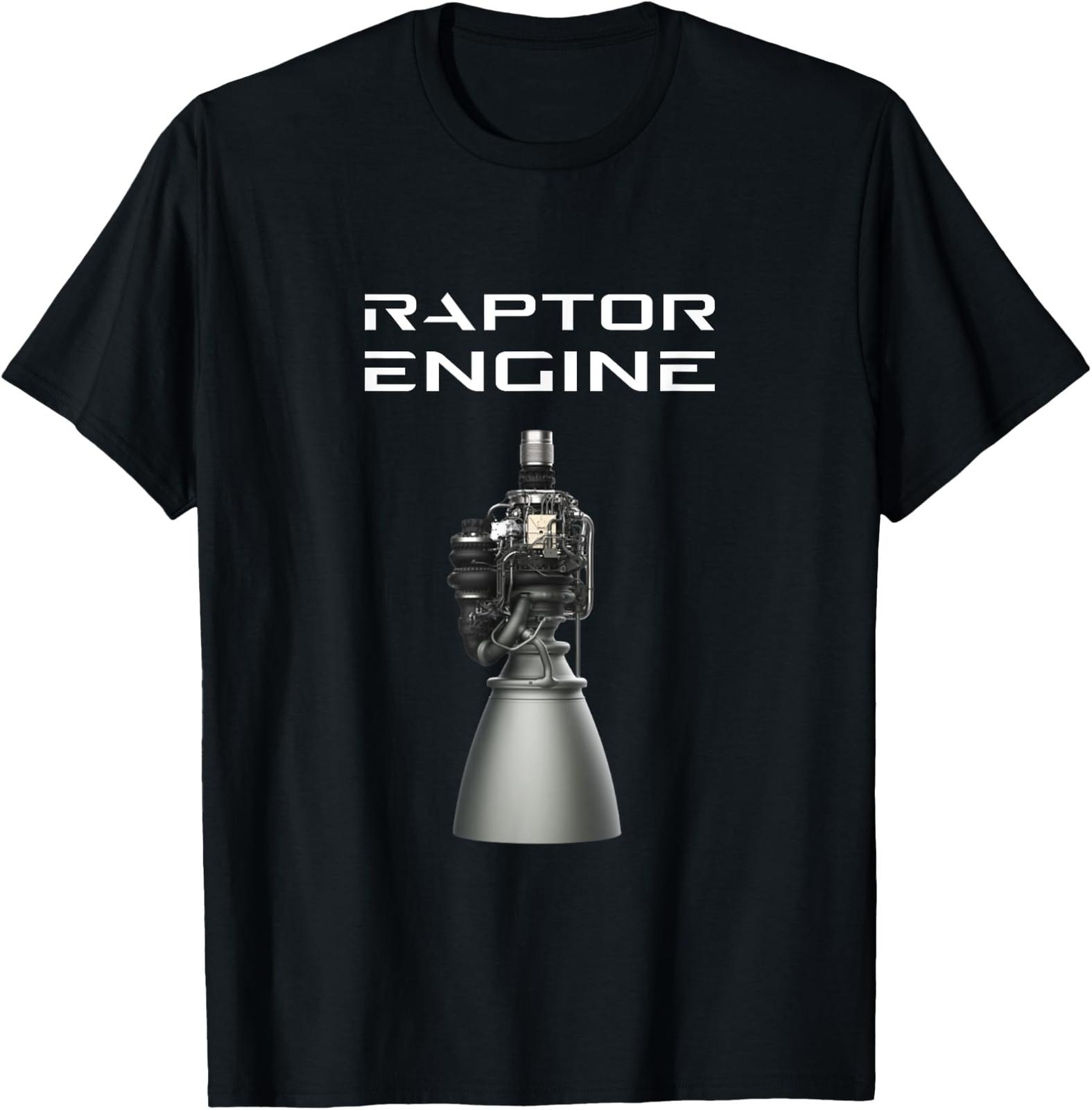 Raptor Engine Blueprint for Space Enthusiasts T-Shirt XXXXL