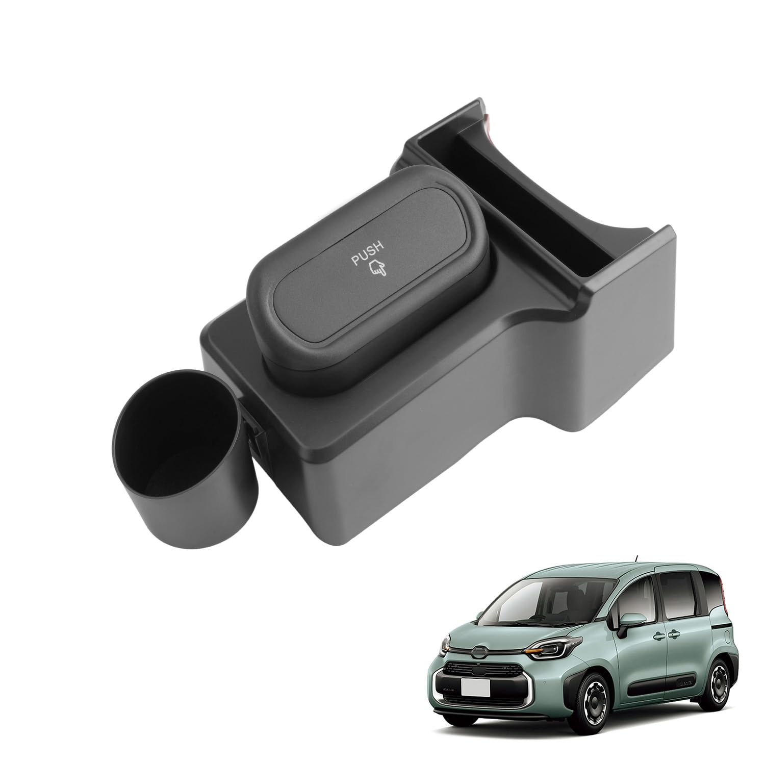 

Coleya Консольный бокс для Toyota Sienta 3-го поколения Включает подстаканник, мусорное ведро и консольный органайзер Простые автомобильные аксессуары 3-в-1 (10 Серия, Поколение, 2023-настоящее время),