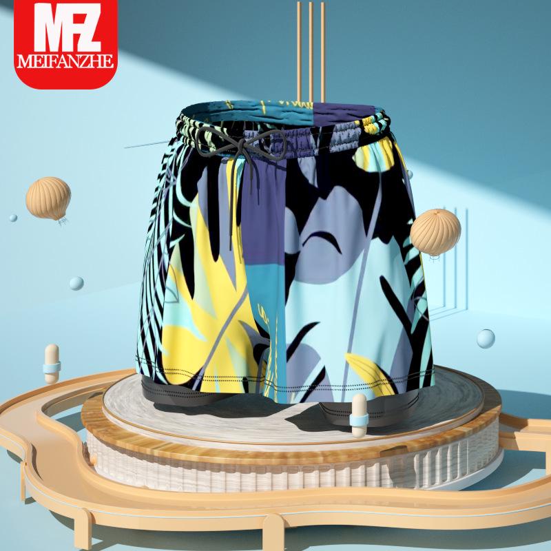 Professionelle Schnelltrocknende Jungen-Badehose: Doppellagiges Anti-Peinlichkeits-Set für mittlere und große Kinder