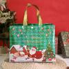 Christmas Gift Bag Non-woven Santa Snowman Xmas Tree Tote Bag Large Capacity Shopping Bag Xmas New Year Candy Gift Packaging Bag