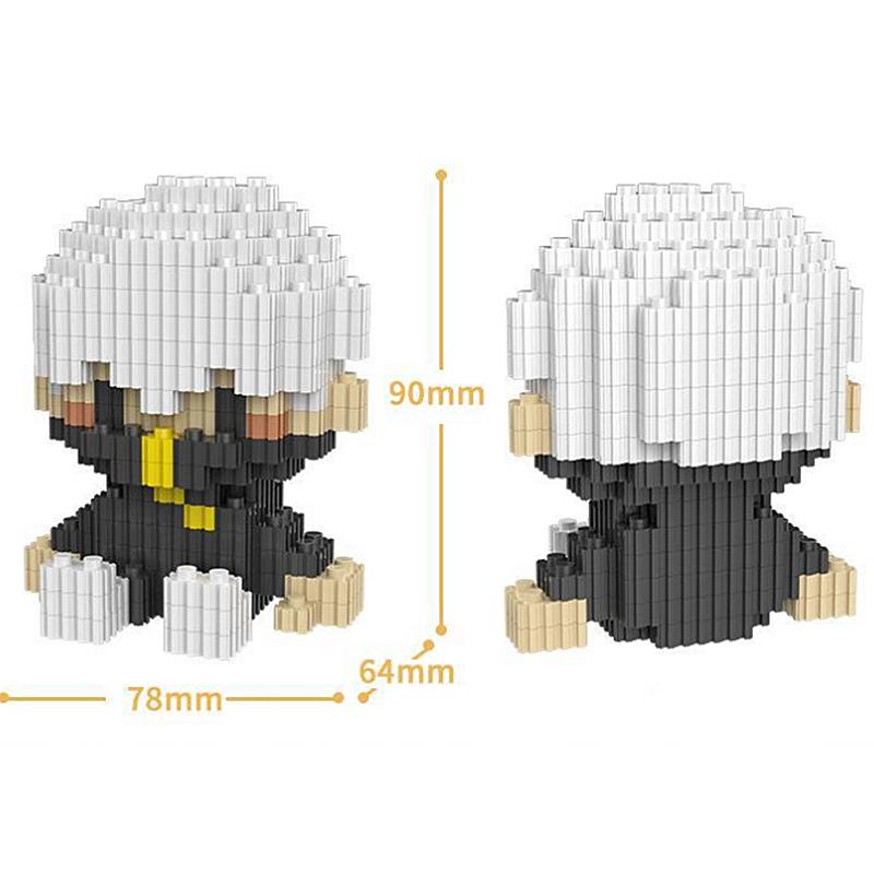 Fun Assembled Building Blocks Spell Counterattack Gojo Satoru Xia Youjie Japanese Knotweed Building Blocks Game Leisure Toys