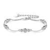 Anizw New Gold Plated Bracelet Silver Chain D Color Bezel Moissanite Bracelets Fashion Women's Jewelry Gifts