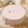 Circular Large-sized Table Fabric with Printed Waterproof Desktop Protective Cover Thickened Dustproof Heat-proof Tablecloths for Home Decoration 1pc