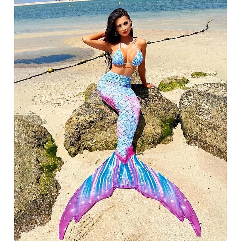 2025 Mermaid Tail Swimsuit Set: European & American Style, Adult Sexy Bikini for Parties