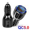 60W Dual Port QC5.0 USB PD 3.0 Fast Car Charger Super Fast Charging Adapter For Mobile Phone