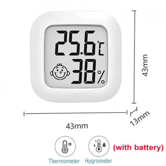

1 Pc Digital LCD Thermometer Hygrometer Indoor Room Mini Electronic Temperature Humidity Meter Sensor Gauge for Home Baby білий