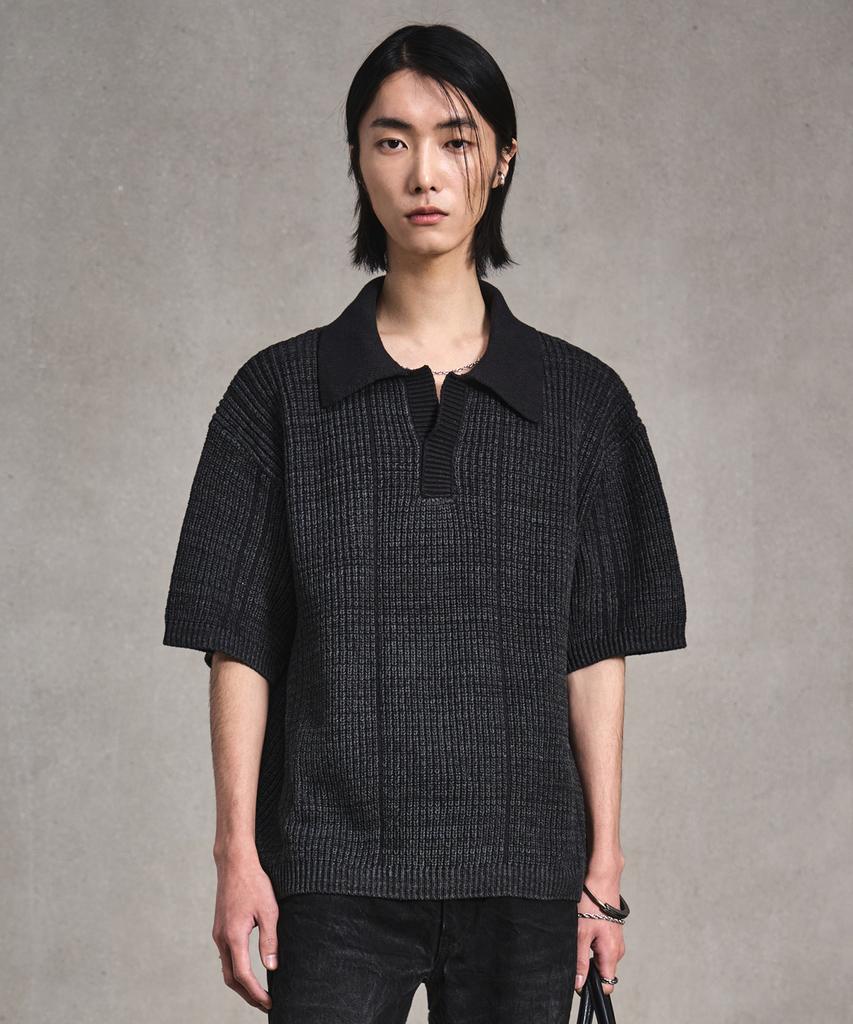 LMOOD Merci Tweed Half Knit Charcoal